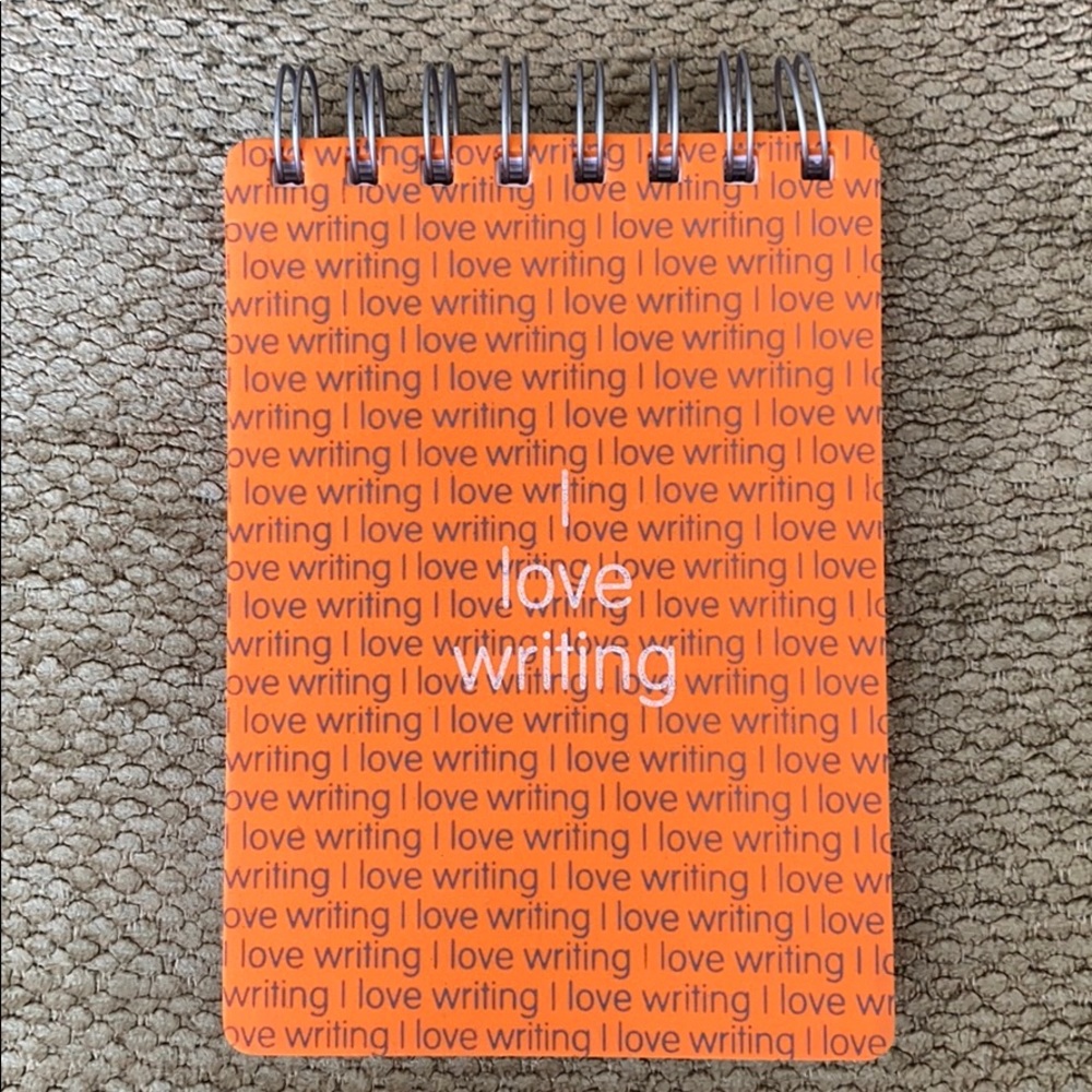 🆕 I LOVE WRITING ORANGE SPIRAL NOTEBOOK✍️📒📔🧡